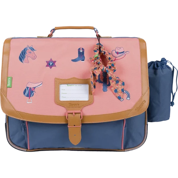 Cartable Jane bicolore 38cm poche gourde Tann's