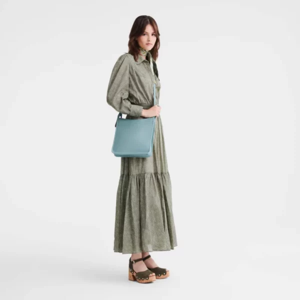 Sac bandoulière L femme Longchamp Foulonné - Eucalyptus