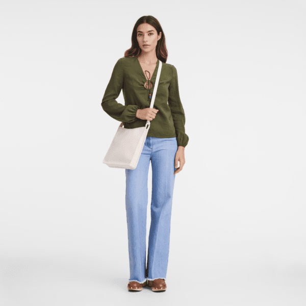 Sac bandoulière zippé L Le Foulonné Longchamp papier