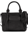 Sac porté main S Longchamp 3D cuir - noir