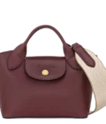 Sac cabas XS Epure cuir Longchamp - bordeaux