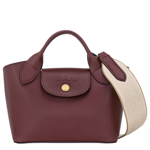 Sac cabas XS Epure cuir Longchamp - bordeaux