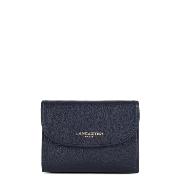 Portefeuille dos à dos femme cuir Dune Lancaster bleu foncé