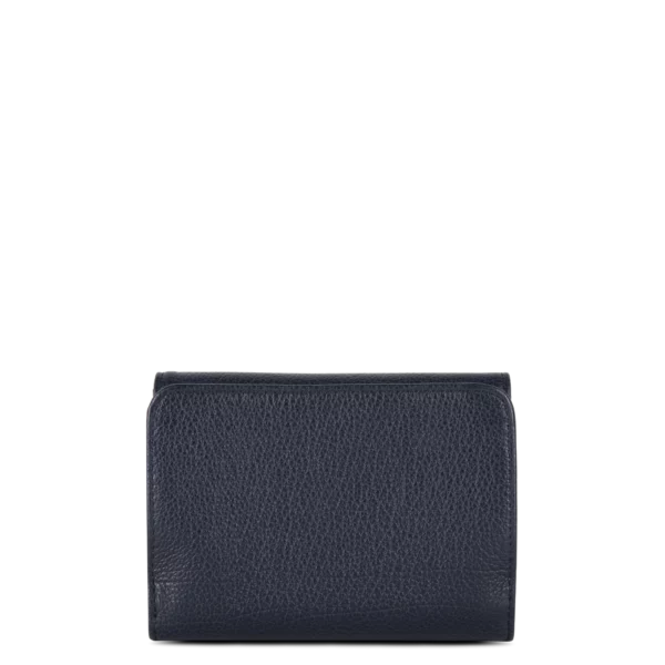 Portefeuille dos à dos femme cuir Dune Lancaster bleu foncé
