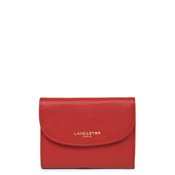 Portefeuille dos à dos femme cuir Dune Lancaster rouge