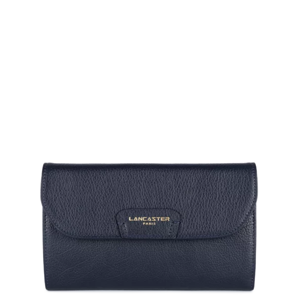 Portefeuille femme cuir Dune Lancaster bleu foncé