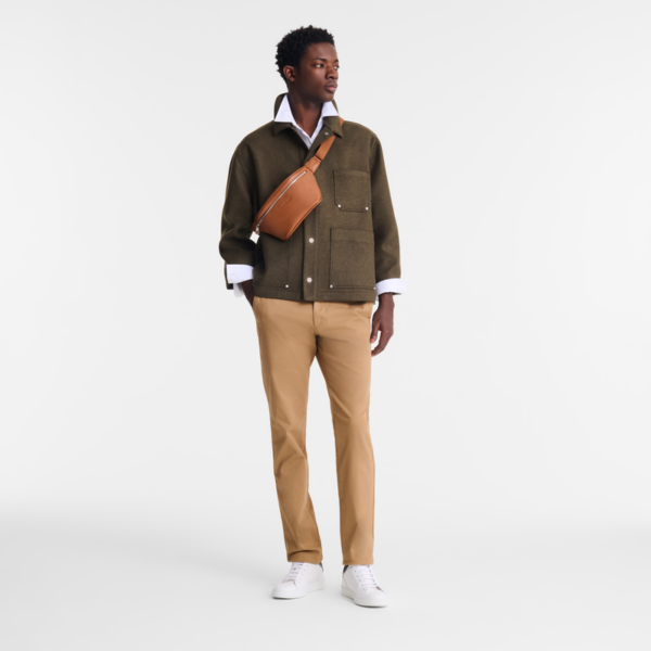 Sac banane M Foulonné Longchamp caramel