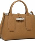 Sac à main S femme Roseau cuir Longchamp naturel