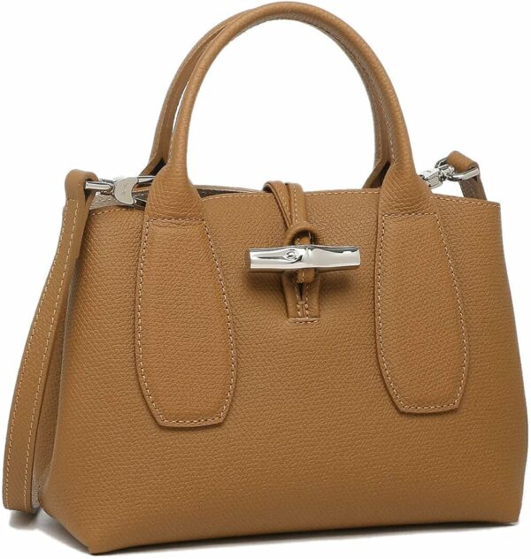 Sac à main S femme Roseau cuir Longchamp naturel