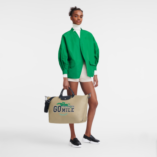 Sac de voyage L Le Pliage Collection Longchamp - Beige