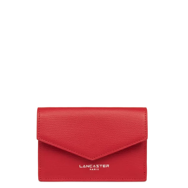 Porte-cartes femme cuir Sierra Lancaster rouge
