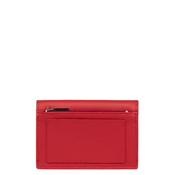 Porte-cartes femme cuir Sierra Lancaster rouge
