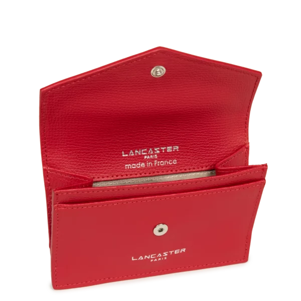 Porte-cartes femme cuir Sierra Lancaster rouge