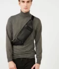 Sac banane homme Soft Vintage cuir Lancaster noir