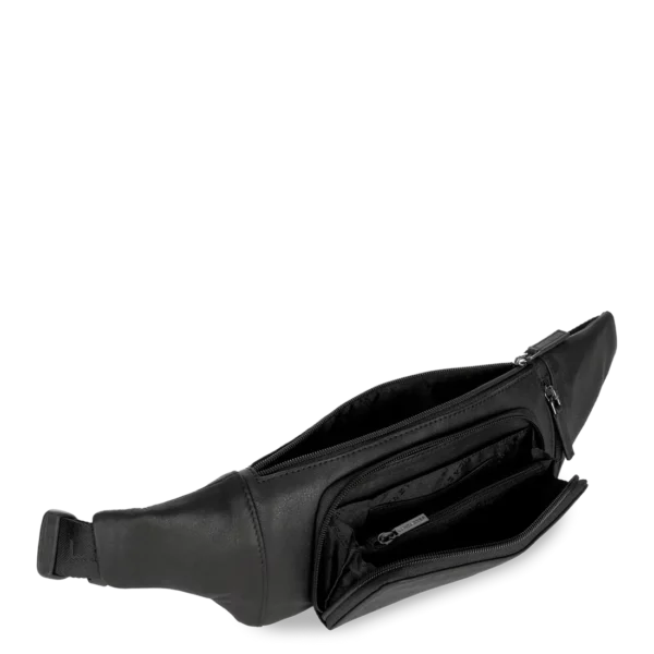 Sac banane homme Soft Vintage cuir Lancaster noir