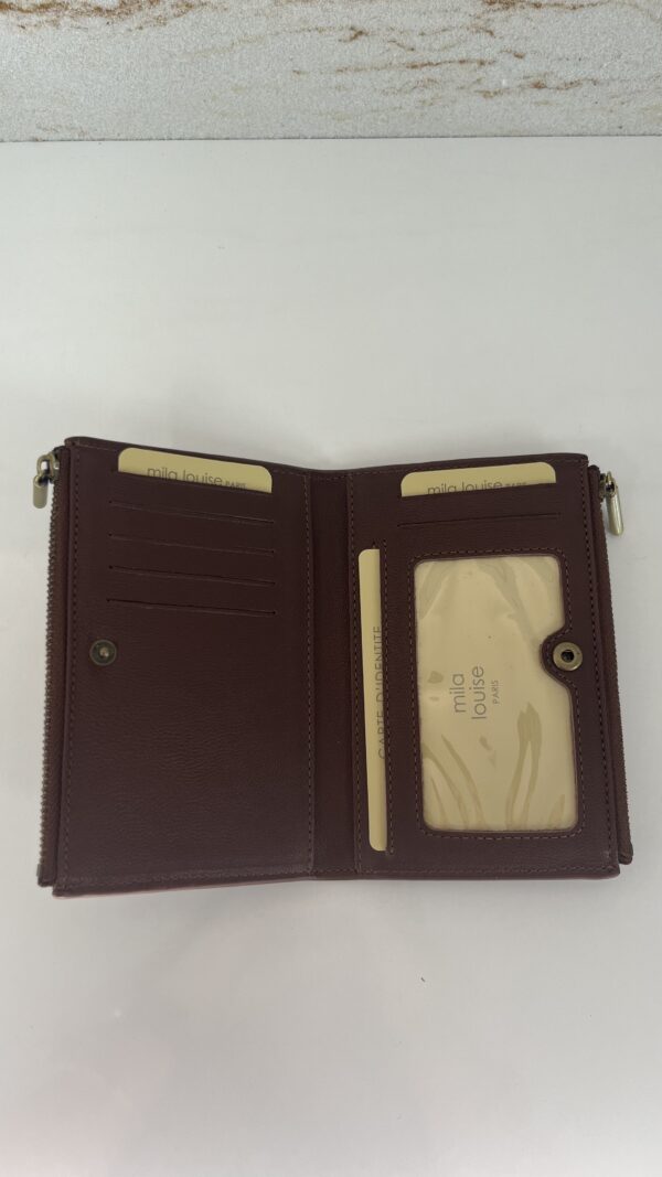 Portefeuille Sila C Mila Louise cuir auburn