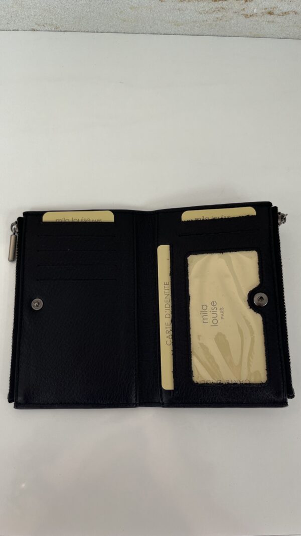 Portefeuille Sila C Mila Louise cuir noir