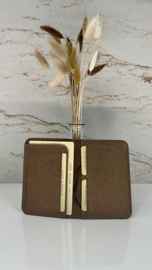 Porte-passeport cuir Mila Louise Ory ocre
