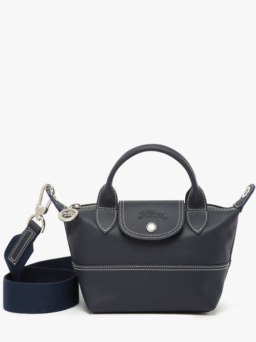 Sac XS Le Pliage Worker cuir Longchamp - marine