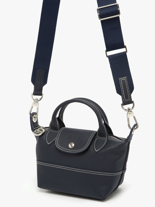 Sac XS Le Pliage Worker cuir Longchamp - marine