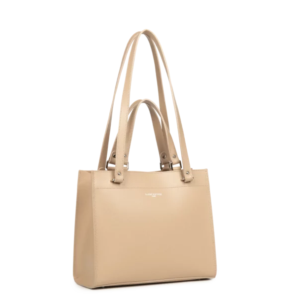 Sac cabas femme cuir Sierra Lancaster beige foncé