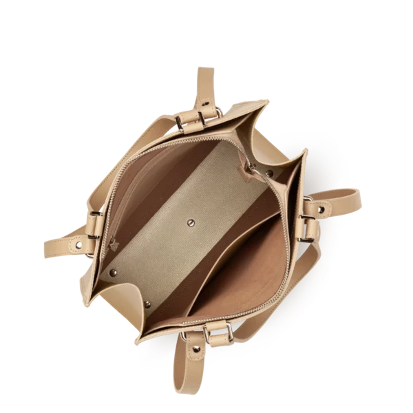 Sac cabas femme cuir Sierra Lancaster beige foncé