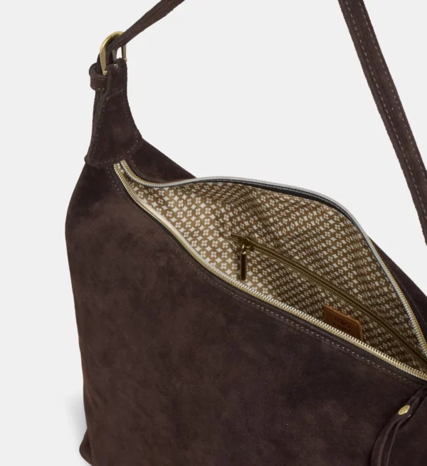 Sac besace Klara V MILA LOUISE cuir brun