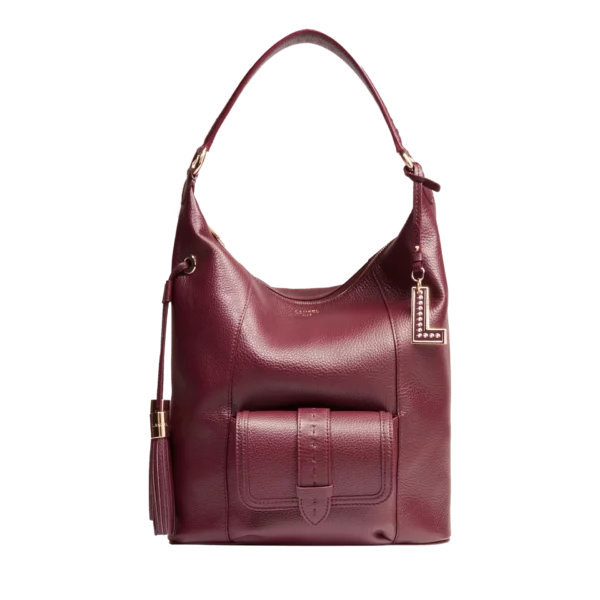 Sac hobo zippé M Premier Flirt Lancel cassis