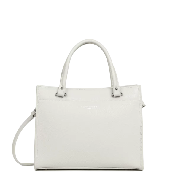 Sac à main Foulonné double Lancaster - gris clair