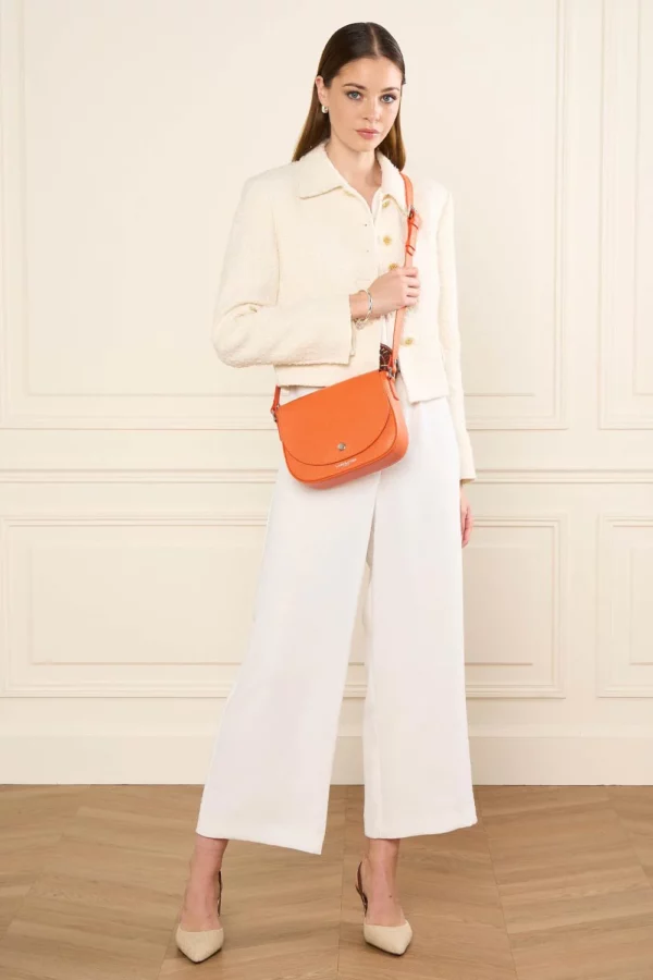 Sac trotteur cuir Milano Bao Lancaster - orange