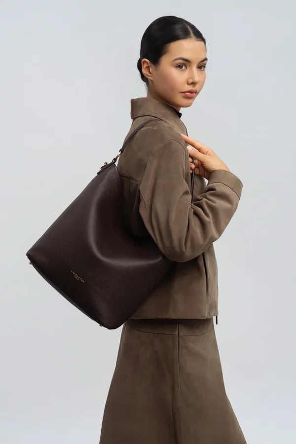 Grand sac seau Dune Lancaster marron foncé