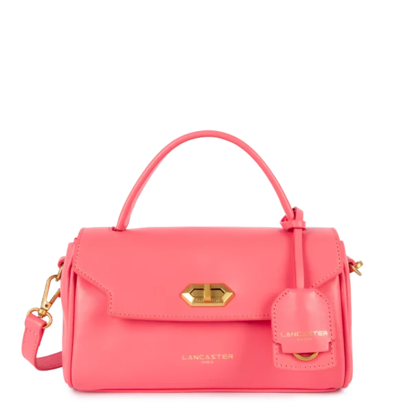 Sac mini cartable rose cuir Donna Grace Lancaster