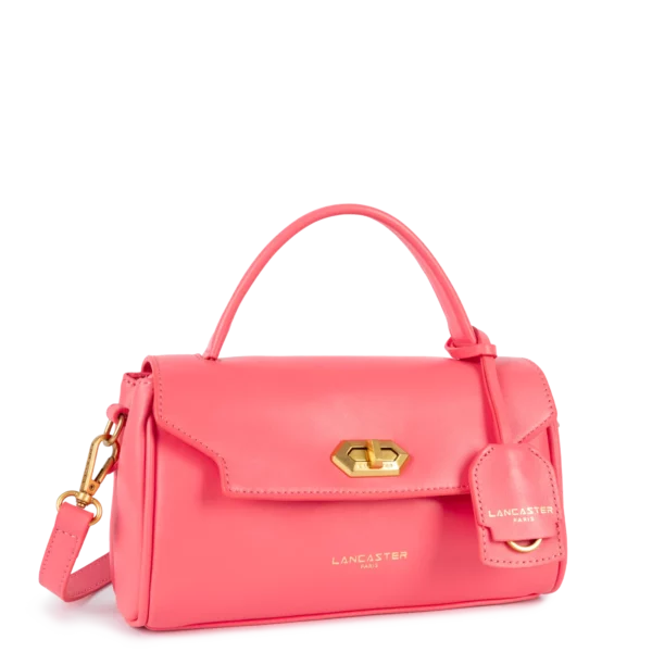 Sac mini cartable rose cuir Donna Grace Lancaster