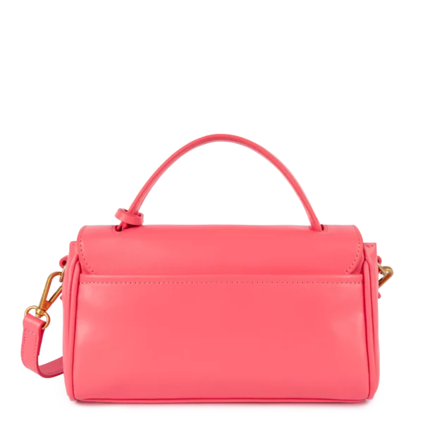 Sac mini cartable rose cuir Donna Grace Lancaster