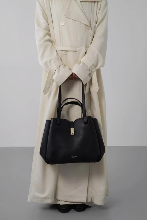 Grand sac cabas épaule Milano Horizon Lancaster noir