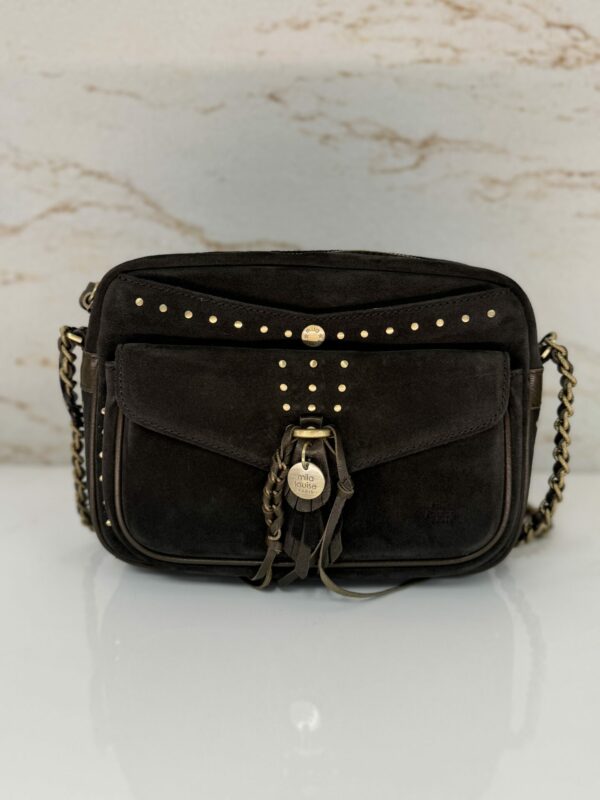 Sac bandoulière Orelia cuir Mila Louise kaki