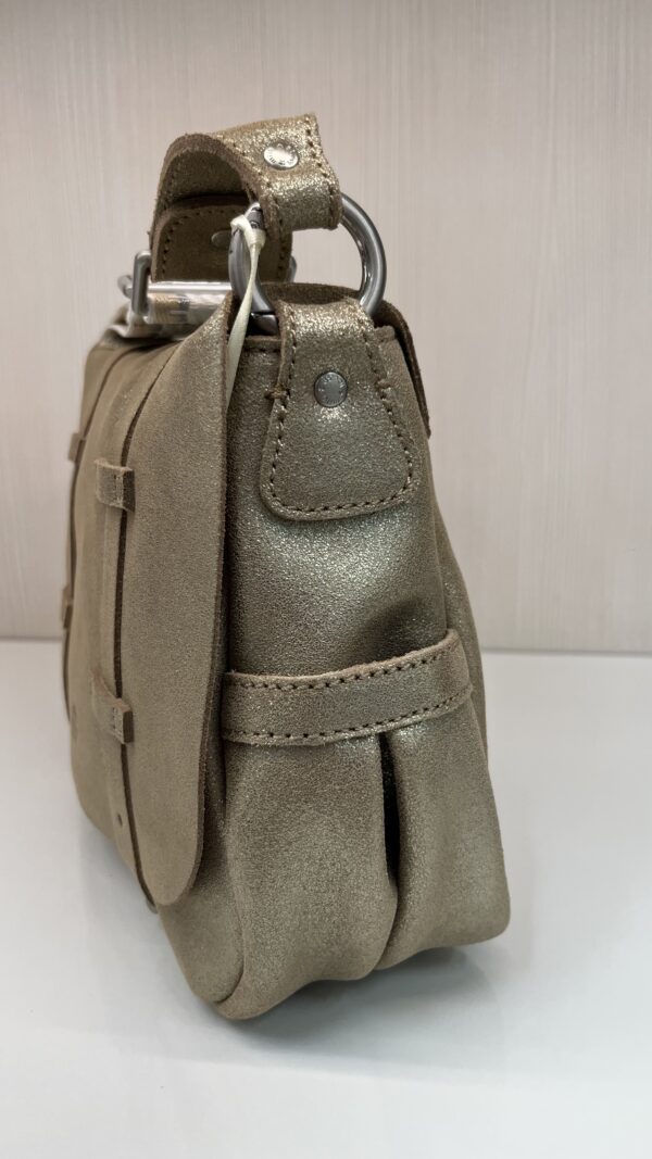 Sac besace cartable Bessy X cuir Mila Louise crème