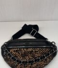 Sac banane Petra W Mila Louise cuir noir bronze