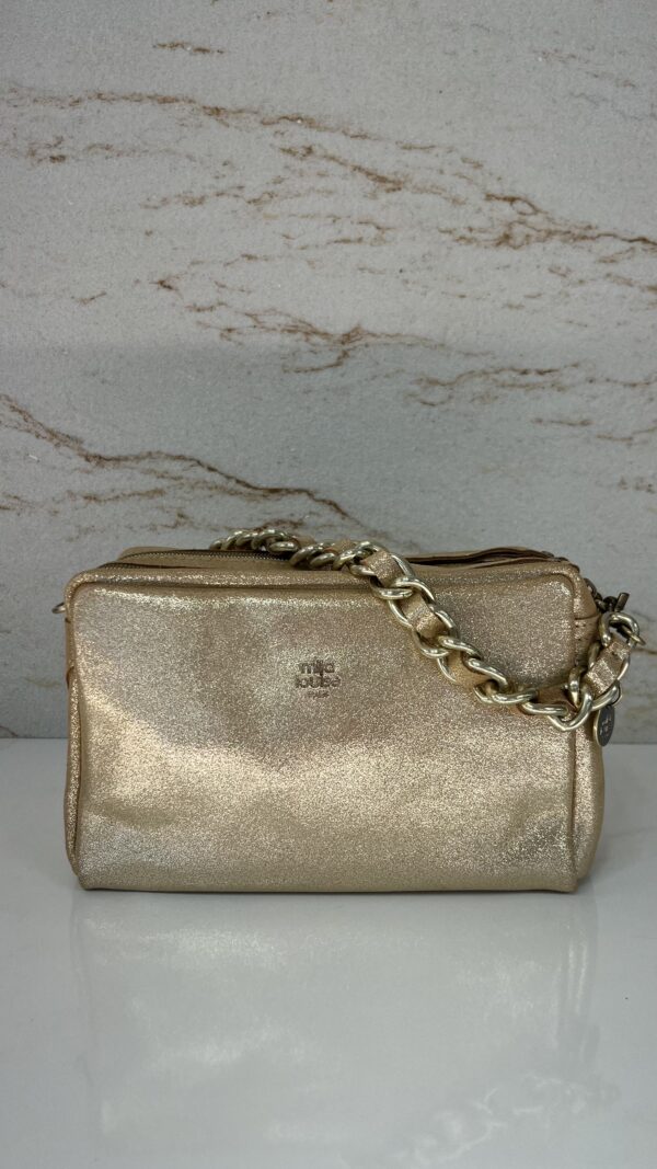 Sac besace Mama X effet pailleté Mila Louise ambre