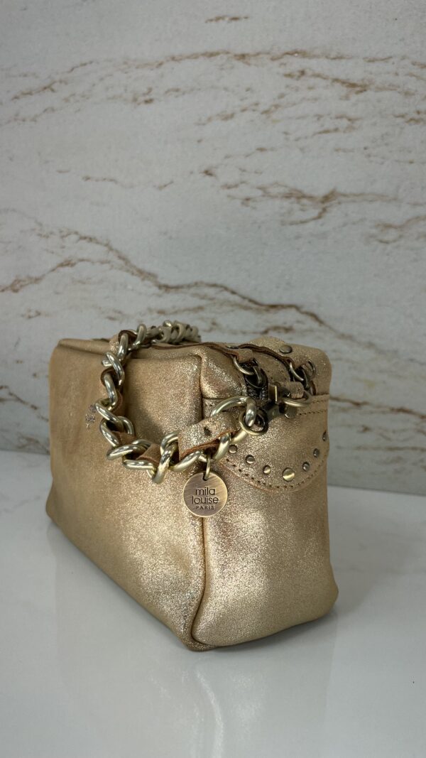 Sac besace Mama X effet pailleté Mila Louise ambre