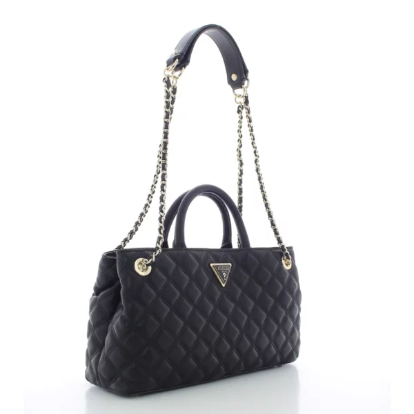 Sac à main femme Giully effet matelassé noir Guess
