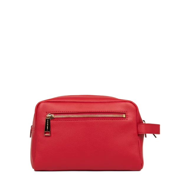 Trousse de toilette Zoé cuir Lancaster rouge