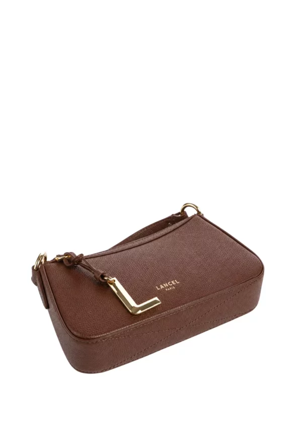 Sac bandoulière zippé Faubourg Lancel noix de coco