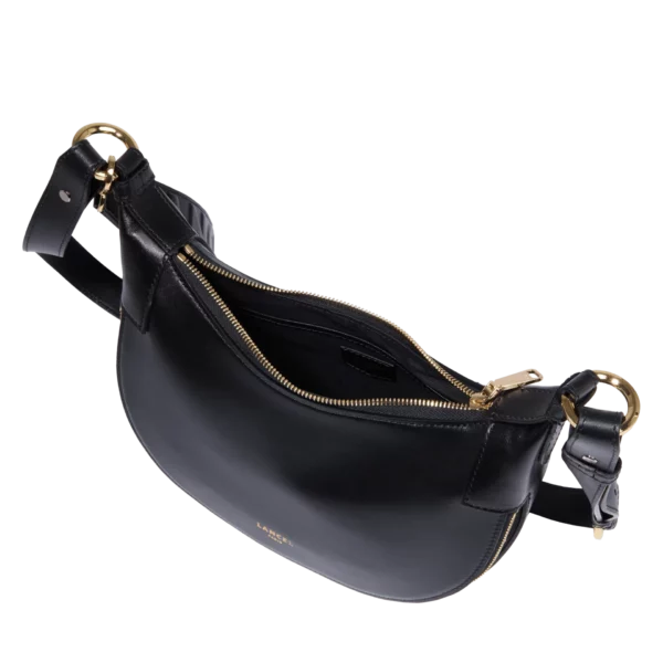 Sac à main Besace Hobo cuir S Origami Lancel noir