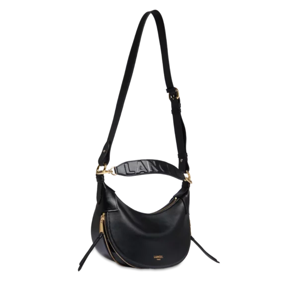 Sac à main Besace Hobo cuir S Origami Lancel noir