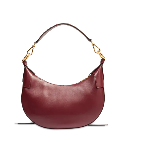 Sac Besace Hobo cuir S Origami cassis