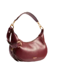 Sac Besace Hobo cuir S Origami cassis