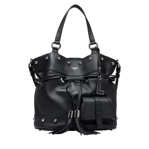 Sac seau Premier Flirt cuir noir Lancel