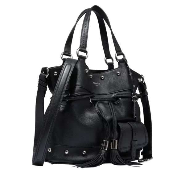 Sac seau Premier Flirt cuir noir Lancel