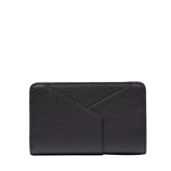 Portefeuille compact zippé Envelopppe de Lancel noir